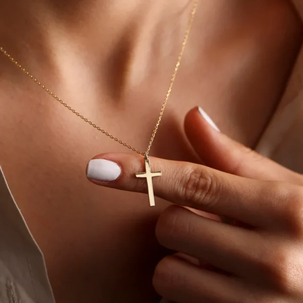 Collier croix en acier inoxydable